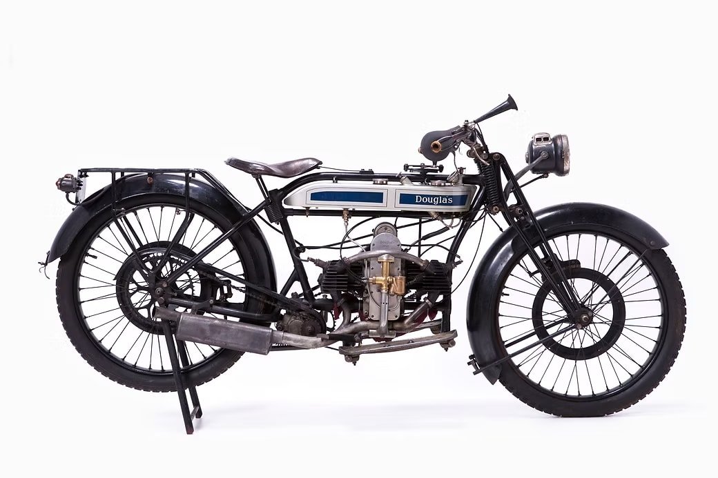 Douglass 350 CW vintage motorcycle image 1 - British flat-twin classic at GROM Museum