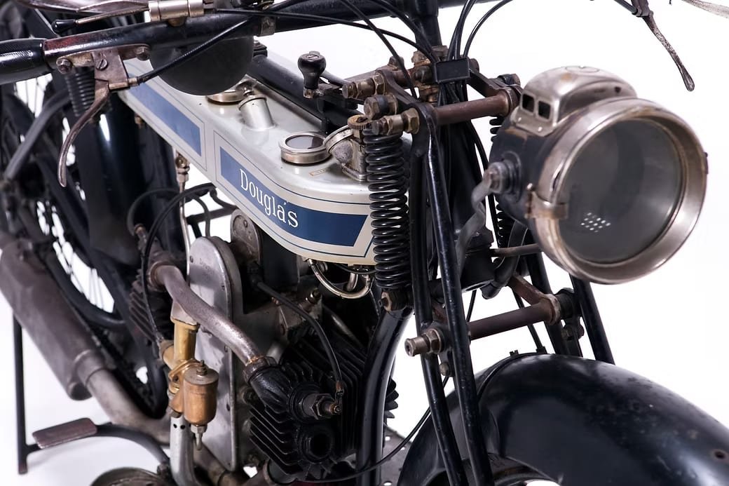 Douglass 350 CW vintage motorcycle image 3 - British flat-twin classic at GROM Museum